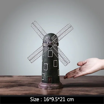 Windmill-Black Strongwell статуя в американском ретро стиле, модель для рабочего стола, декоративная статуэтка, винный стеллаж, винтажный домашний декор, художественное оформление, украшение для дома - Цвет: Windmill-Black
