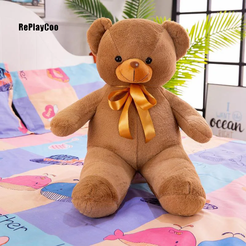 

70/80Cm Teddy Bear Stuffed Plush Toys Bear with bow Stuffed Toys pelucia Pendant Kids Birthday Gift Party Decor DWW001
