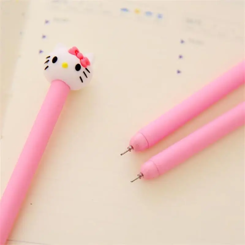 TOPSTHINK милые hello kitty канцелярские гелевые ручки kawaii школьные розовые креативные студенческие нейтральные ручки