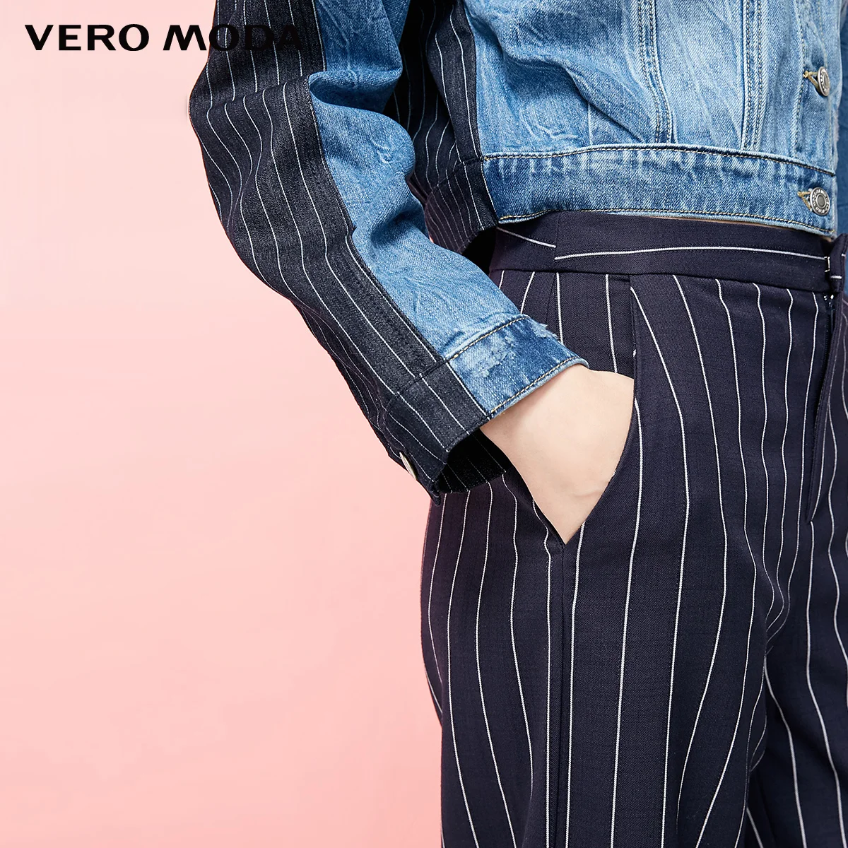 Vero Moda Женские клетчатые прямые широкие повседневные брюки | 3191Pl501