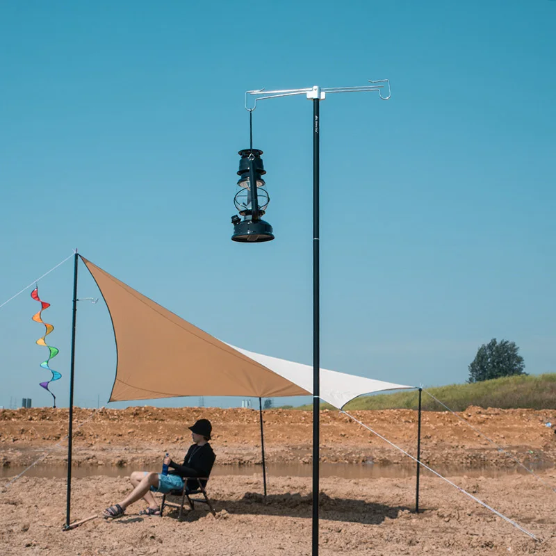 Camping Folding Light Stand Shrink Outdoor Lantern Height Adjustable Standing Ultralight Aluminum Hanger | Спорт и развлечения