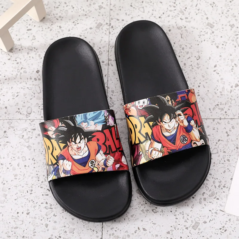 Goku Shoes Mens Shoes Sandals Slides Vegeta and team Dragon Ball Z Youth Slide Sandals Flip Flops 