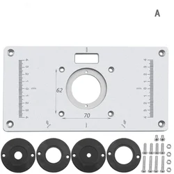 Plaque de guidage multifonctionnelle en aluminium pour menuiserie, pour travail du bois, meuleuse, graveuse 