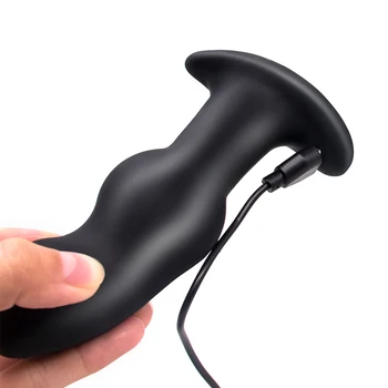 Vibration Anal Plug Vibro Rotation Beads Wireless Butt Plugs Prostate Massage Silicone Vibrator For Anus Vibrating Sex Toys 3