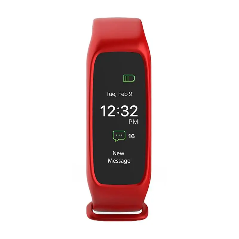 L30T Fashion Monitor Fitness Bracelet Tracker Anti-lost Waterproof Bluetooth Smart Sports Watch (Red)