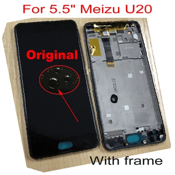

100% Original With Frame LCD Display Touch Screen Digitizer Sensor Glass Panel Assembly For 5.5" Meizu U20 Phone Parts