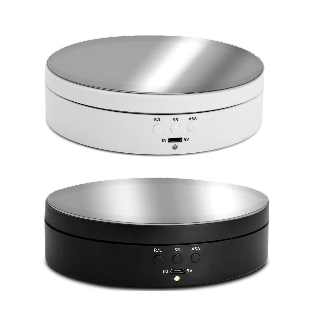 3 Speeds Electric Rotating Display Stand Mirror 360 Degree Turntable Jewelry Holder Battery for Photography Video Shooting Props |