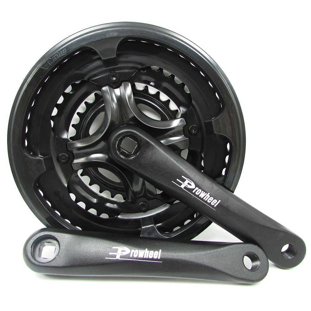 

PROWHEEL 28/38/48T 170mm Bicycle Crank Set Hollow Tooth Plate 7/8/9 Speed Bike Crank Set MTB Bicycle Crankset Sprocket