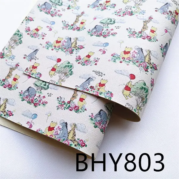 1 лист 20*33 см мультфильм лук девушка кожа viny ткань BHY686 - Цвет: BHY803