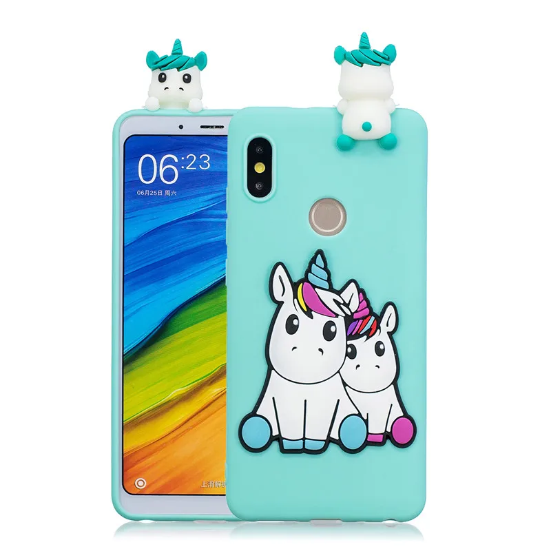 Милый чехол из ТПУ с 3D пандой единорогом кошкой и щенком для Xiaomi Redmi 9 8 5 7A 8A S2 Note 7 Pro