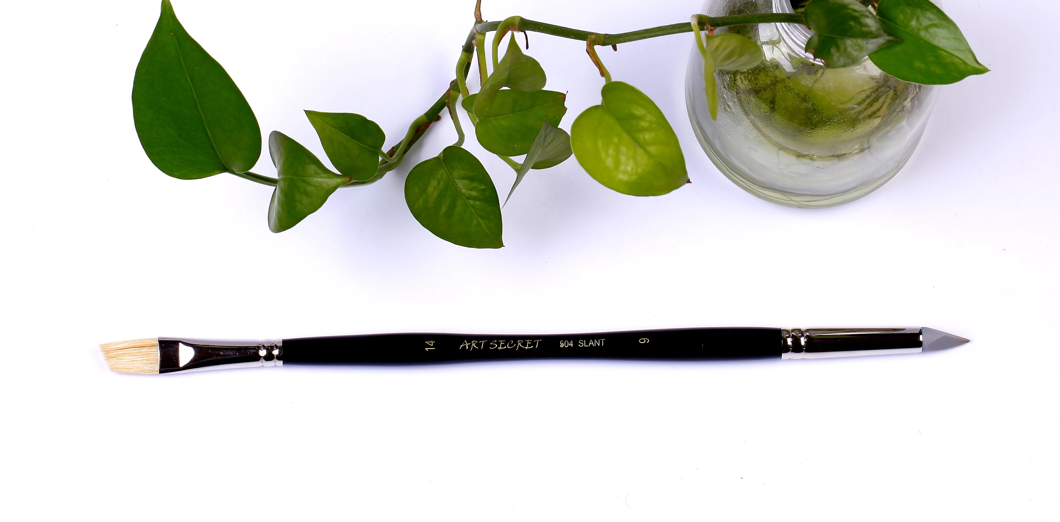 ArtSecret Südkorea Berufs Öl Pinsel 504 Schräg Malerei Zeichnung Acryl Mit Silikon Kopf Auf Die Andere Seite – Detail 8