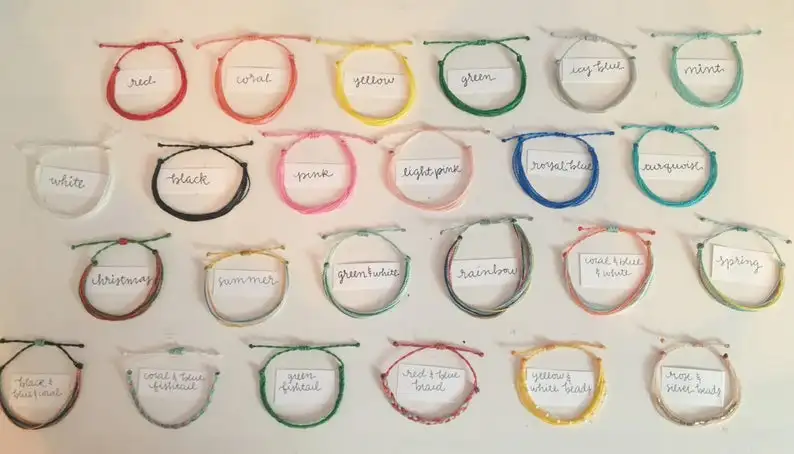 

12 pcs bulk Pura pure life bff style waterproof string bracelet mix color or you choose