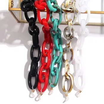 

Flatfoosie Fashion White Green Tortoise Shell Sunglasses Eyeglass Chains for Charm Women Reading Adjustable Glasses Chain Rope