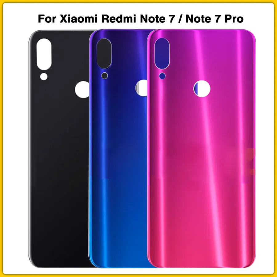 Чехол Note7 для Xiaomi Redmi Note 7/Note 7 Pro, крышка батареи, задняя крышка, панель с наклейкой