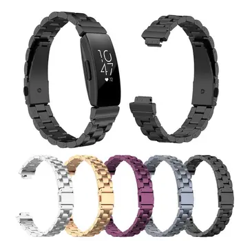 

Universal Metal Business Watchband Waterproof Wrist Strap Bracelet for Fitbit Inspire/Inspire HR Fitness Smart Watch Accessories