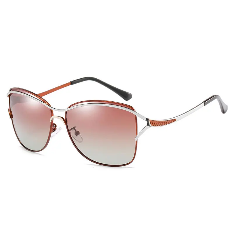 Винтажные Солнцезащитные очки с большой оправой, женские брендовые дизайнерские солнцезащитные очки с градиентными линзами для вождения, женские солнцезащитные очки Oculos De Sol Feminino UV400 - Цвет линз: C2 BROWN