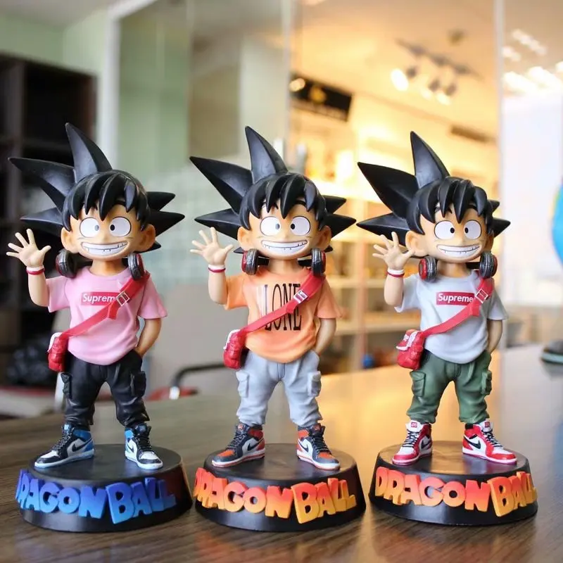 

Dragon Ball Toy Garage Kit Anime Street Tide Play Three-Color Sun Wukong Garage Kit Figurine Model Boxed Decoration