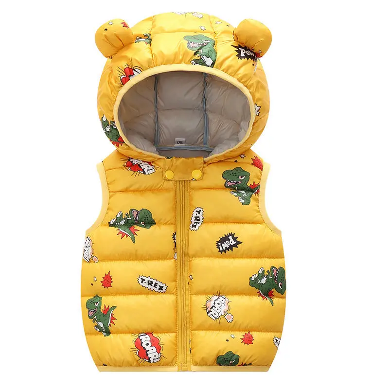 Autumn Children Warm Vest Baby Cotton Waistcoat Kids Outerwear Vest Children Clothing Boys Girls Hooded Jackets