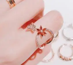 Rose Gold Color Новая мода, МАРОККАНСКИЙ ДИЗАЙН, CZ цирконий, кристалл, открытые кольца для женщин, Kunckle, кольцо, бижутерия, подарки на день рождения CRP2015 - Цвет основного камня: Rose Gold Color