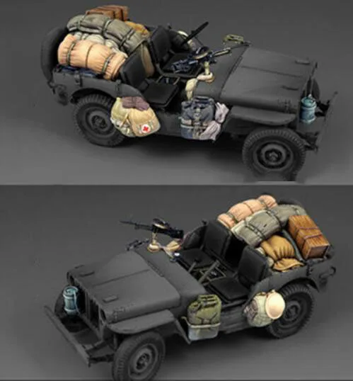 1/35 Набор для моделирования из смолы фигурки аксессуары автомобиля (без