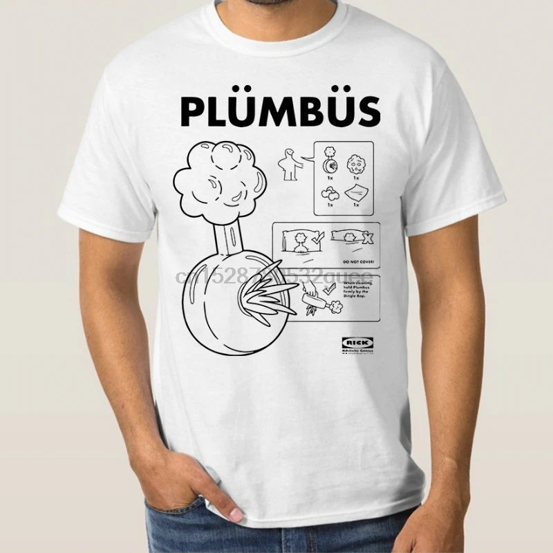 Funny T Shirts Plumbus Instructions Printed Tees Men O Neck Short