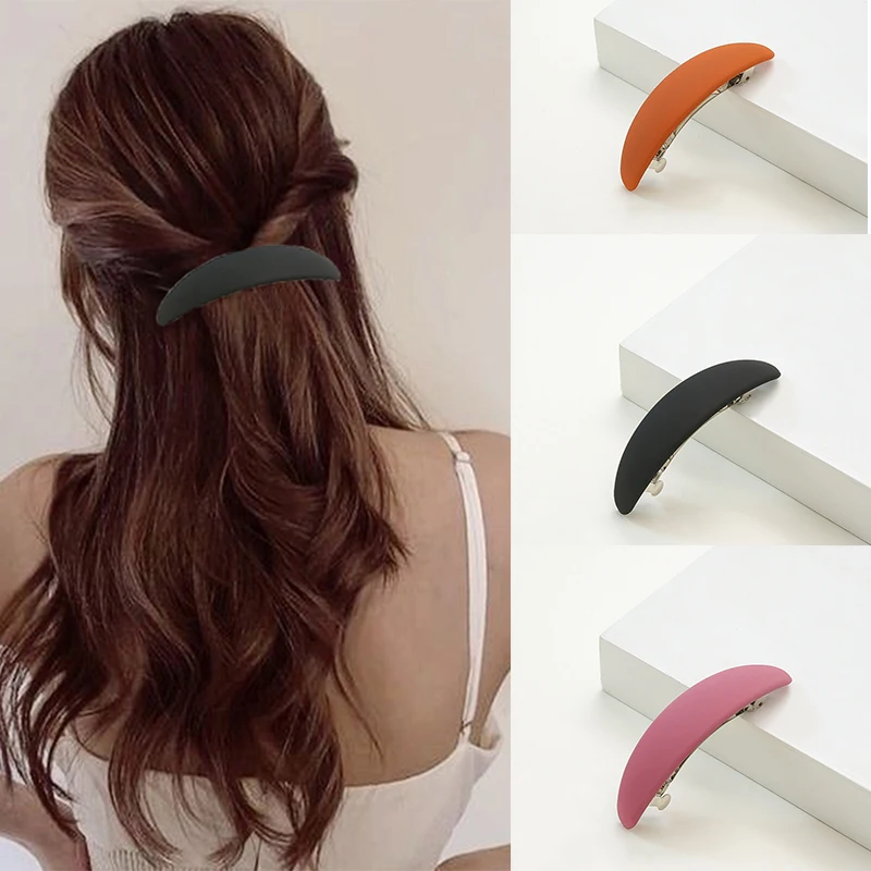 

Романтичная однотонная заколка Lystrfac из поликарбоната для женщин, акриловые заколки для волос, женский головной убор, модные аксессуары для волос