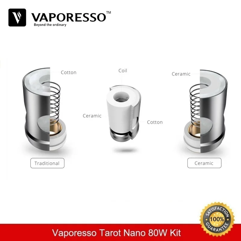 Электронная сигарета Vaporesso Таро нано набор 80 Вт TC бокс мод 2500 мАч с 2 мл
