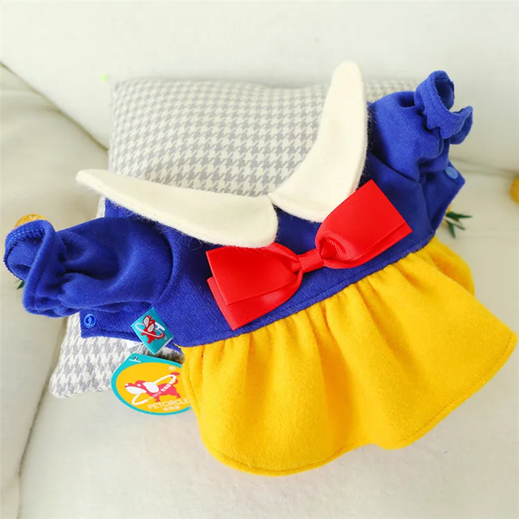 Одежда для собак кошек простой кукольный ошейник красный желтый синий Трехцветная юбка плюшевый мишка маленький и средний прямые продажи с фабрики