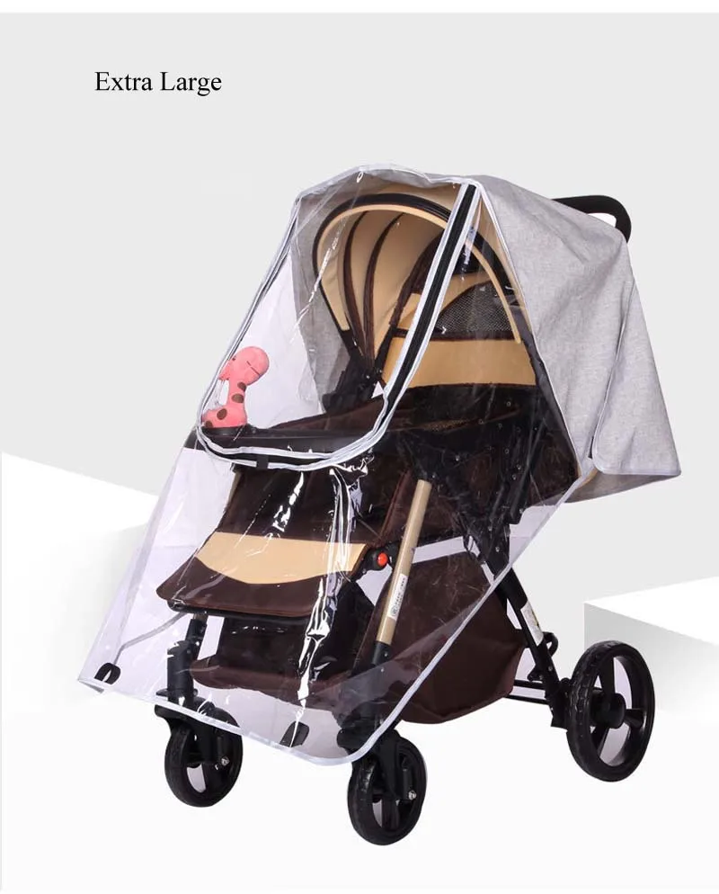 Водонепроницаемый дождевик для коляски пылезащитный чехол для коляски дождевик для детской коляски Аксессуары для колясок детские коляски - Цвет: grey-extra large