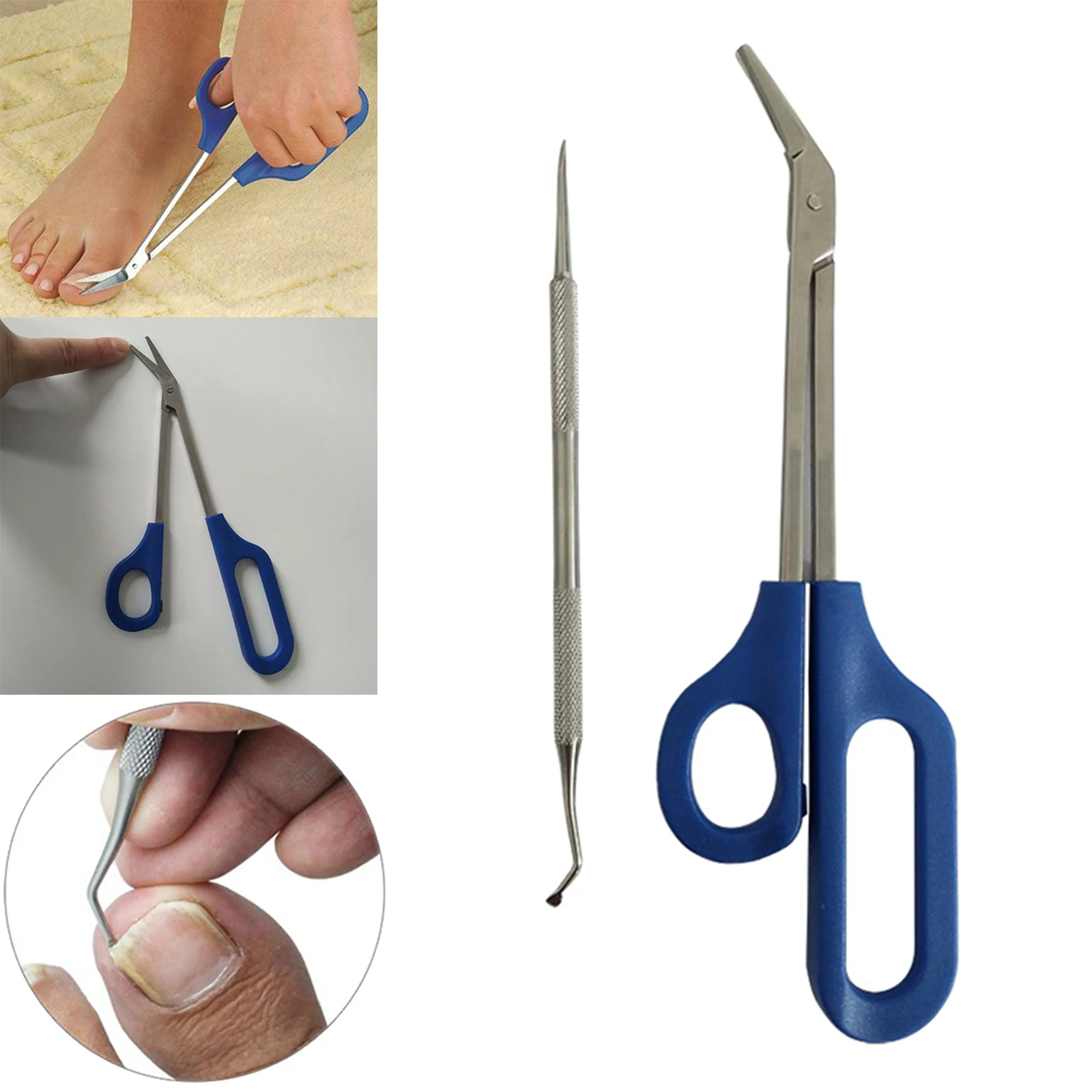 Long Handle Toenail Scissors for Seniors - Unique Design for Easy Use - Toe Clippers for Men and Women Long Handle Toenail Scissors for Seniors - Unique Design for Easy Use - Toe Clippers for Men and Women