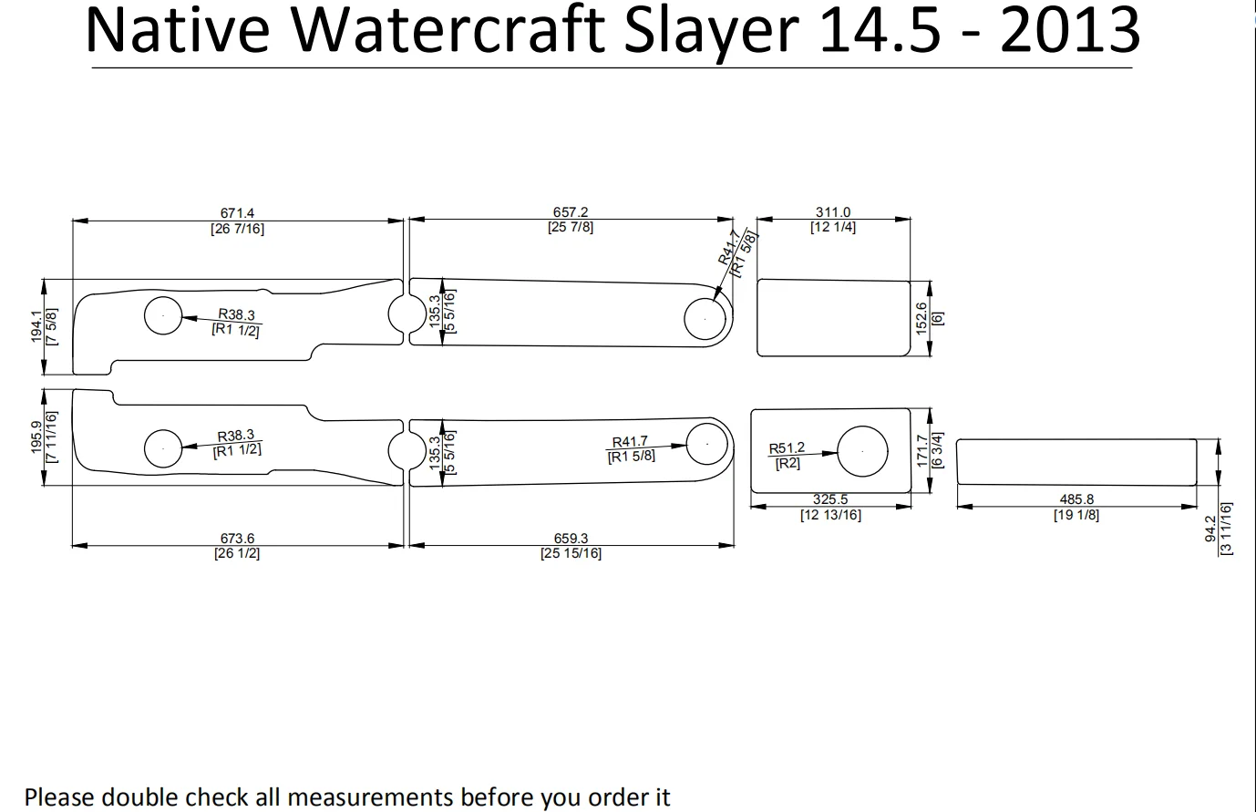 2013 NIC водное ремесло Slayer 14,5 Каяк Лодка EVA настил КОВРИКИ НАБОР 1/4"