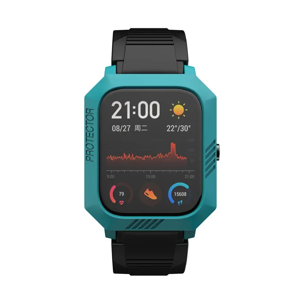 Чехол SIKAI Pace для Amazfit Bip lite Youth GTR GTS, чехол для часов, защитный корпус, аксессуары для умных часов Huami GTR 47 мм 42 мм - Цвет: Mint blue case