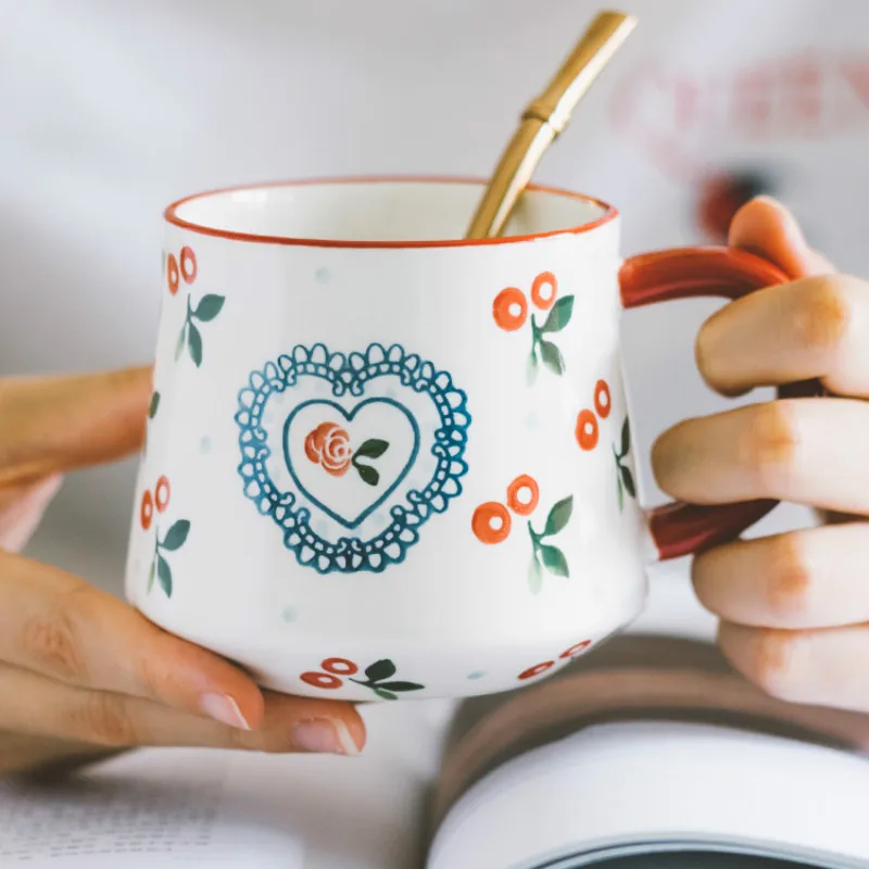 Ins/пара, ручная роспись, caneca, американский стиль, кофейная чашка, tazas de ceramica creativas, Рождественская кружка, забавные чашки и кружки, любовь