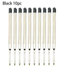 Студенческая 10 шт канцелярские принадлежности металлическая шариковая ручка заправка синие/черные гладкие чернила 1,0 мм размер части 9,8 см