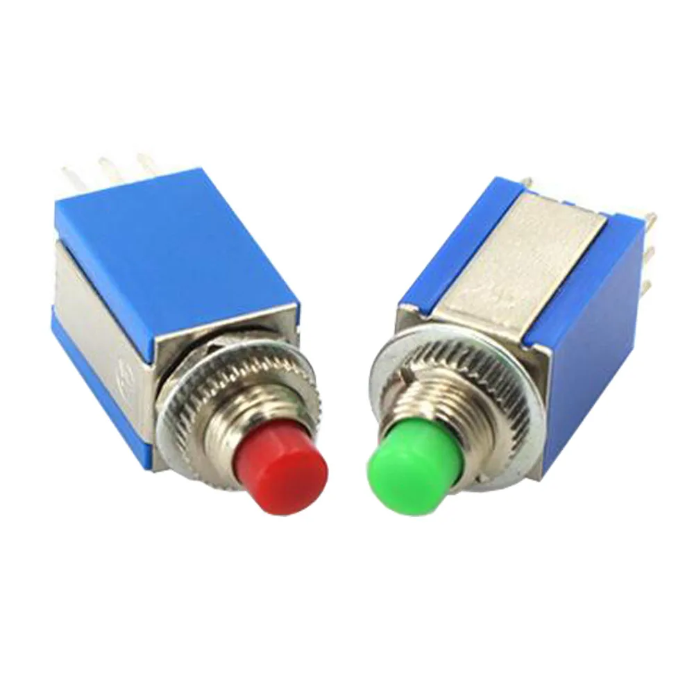 

5 PCS Small Round Button Push-through Switch AN4 2Ã—2 Jog without Lock Self-reset Hole 8mm