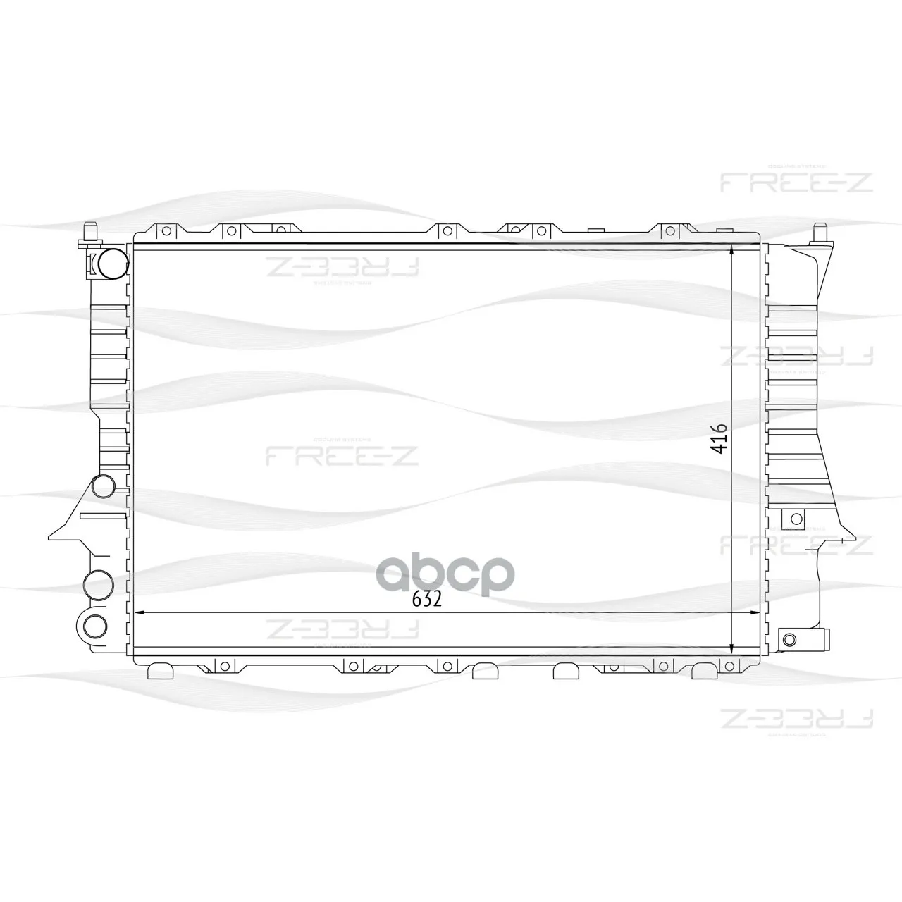 Радиатор Системы Охлаждения Audi 100/A6 90- FREE-Z арт. KK0111