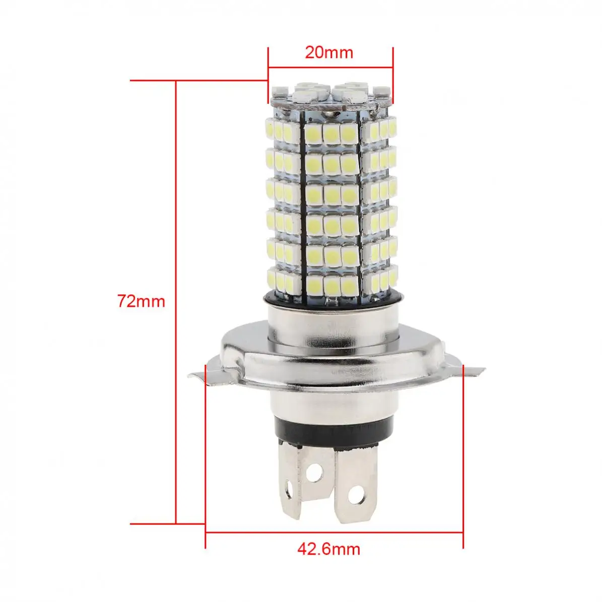 2x белый 12V HB2 3528 H4 9003 120-SMD высокий низкий пучок светодиодный туман светильник головной светильник