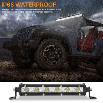 

20 Inch 54W Car Led Headlight Work Light Ultra-thin Small Single Row Strip Light Off-road Roof Top Net Light Hot