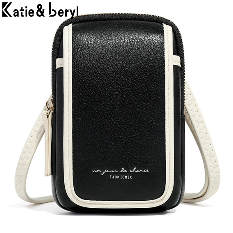 

Fashion Brand Cell Phone Shoulder Bag for Women Multifunction Small Crossbody Bags Ladies PU Leather Zipper Handbags Mini Purse