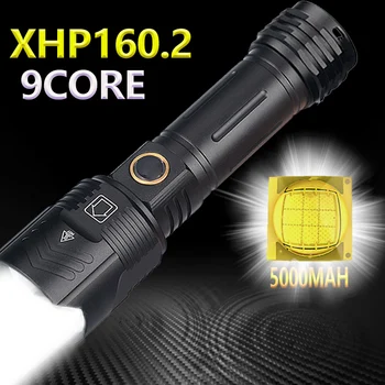 5000mAh Powerful Flashlight XHP160.2 LED XHP50.2 Waterproof IPX6 Zoom Torch 5Modes USB Rechargeable Lamp Use 18650/26650 Battery 1