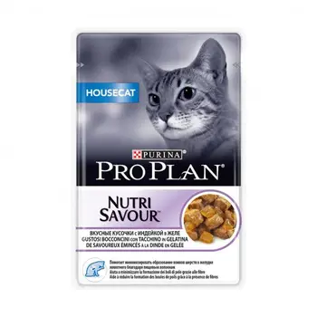 

Влажный корм Purina Pro Plan для домашних кошек, индейка в желе, пауч, 85 г