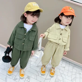 

Cute Toddler Girls Sets 2020 Fashion Jacket + Trousers 2 Pieces Set Autumn New Baby Girls Clothes Outfits For 12 18 24 Months