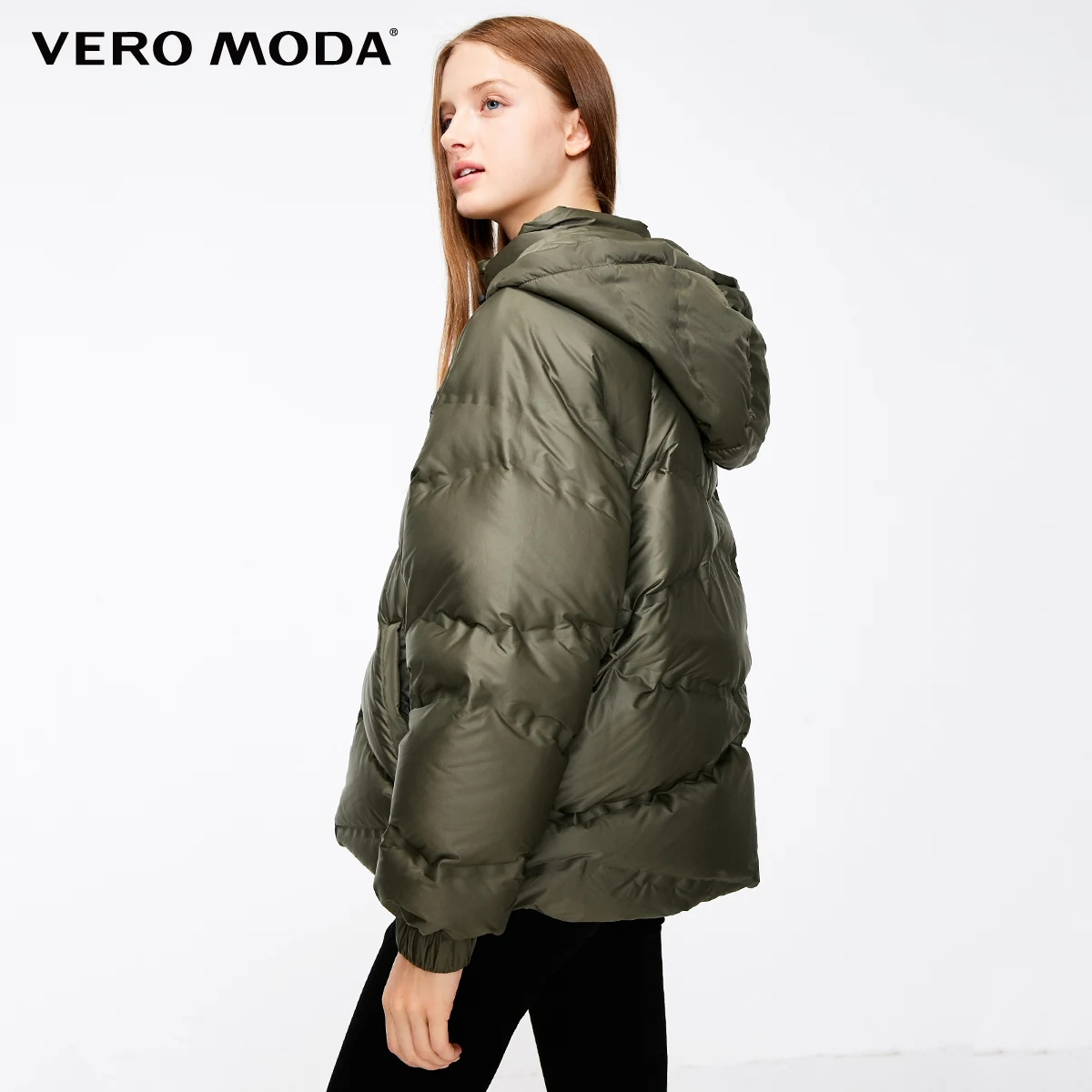 Vero Moda женский с капюшоном шнурок ветрозащитный короткий пуховик парка пальто | 318423541