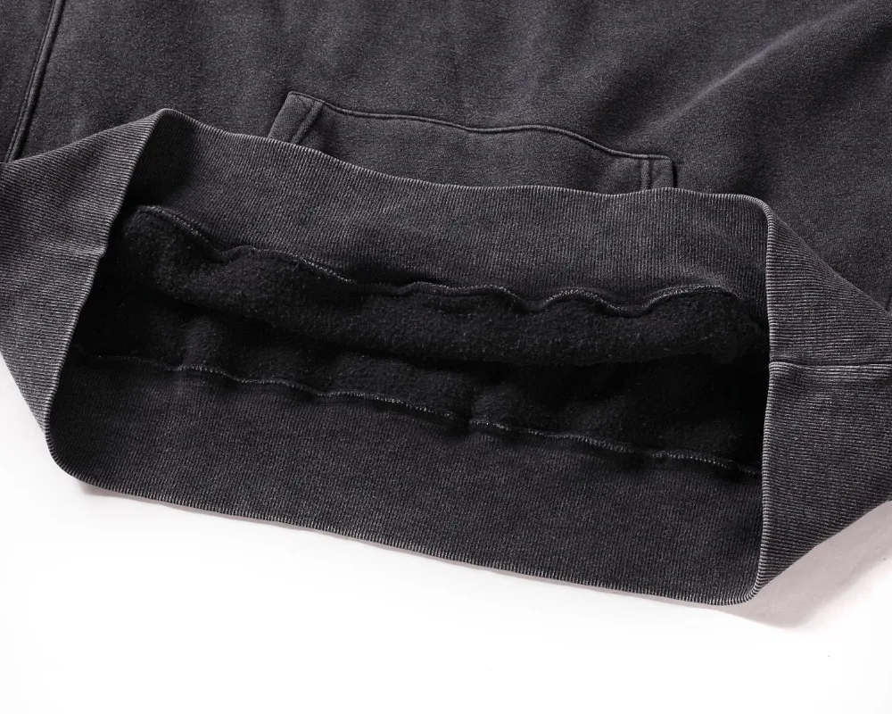 vintage wash black hoodie