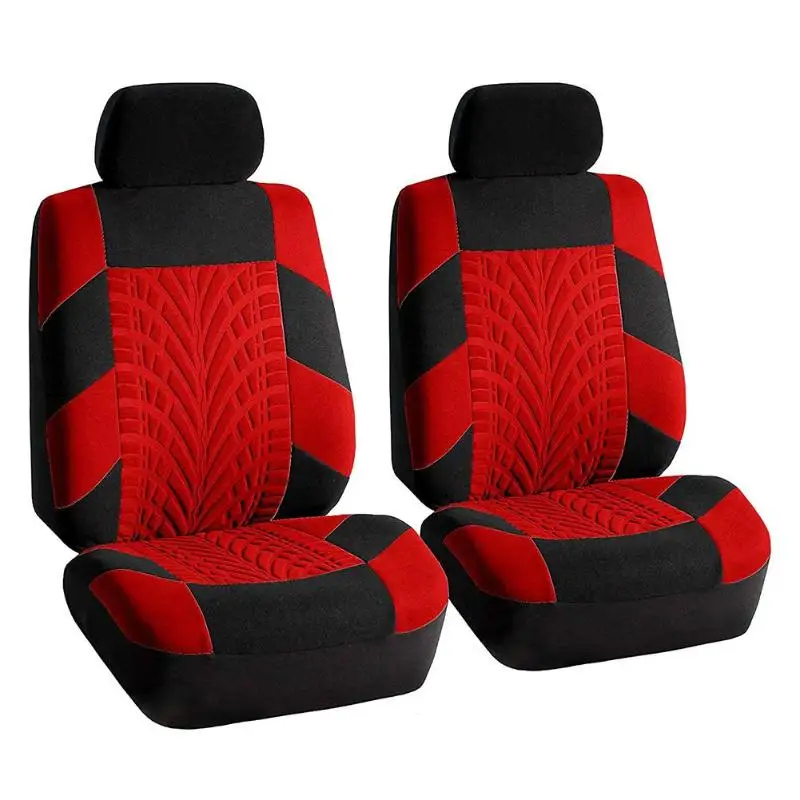 Dual Seat Red VODOOL чехол для автомобильных сидений, набор универсальных чехлов для автомобильных сидений, защитный чехол для сидений автомобиля - Название цвета: Dual Seat Red