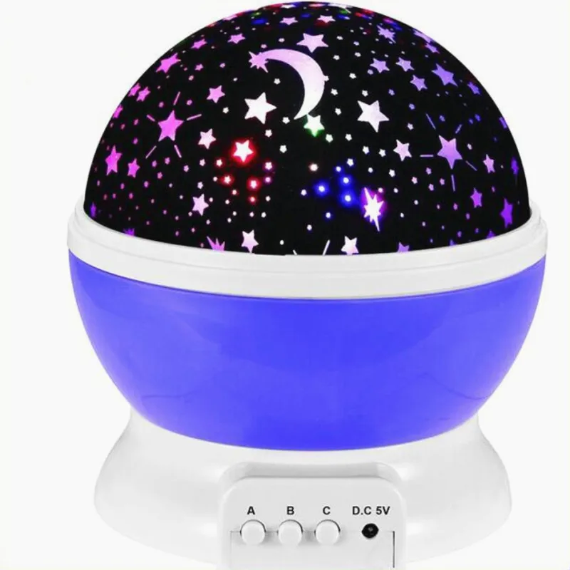 Новинка люминесцентные игрушки романтическое звездное небо Светодиодный Ночник проектор батарея USB ночник креативные игрушки на день рождения для детей - Испускаемый цвет: Lavender starry sky