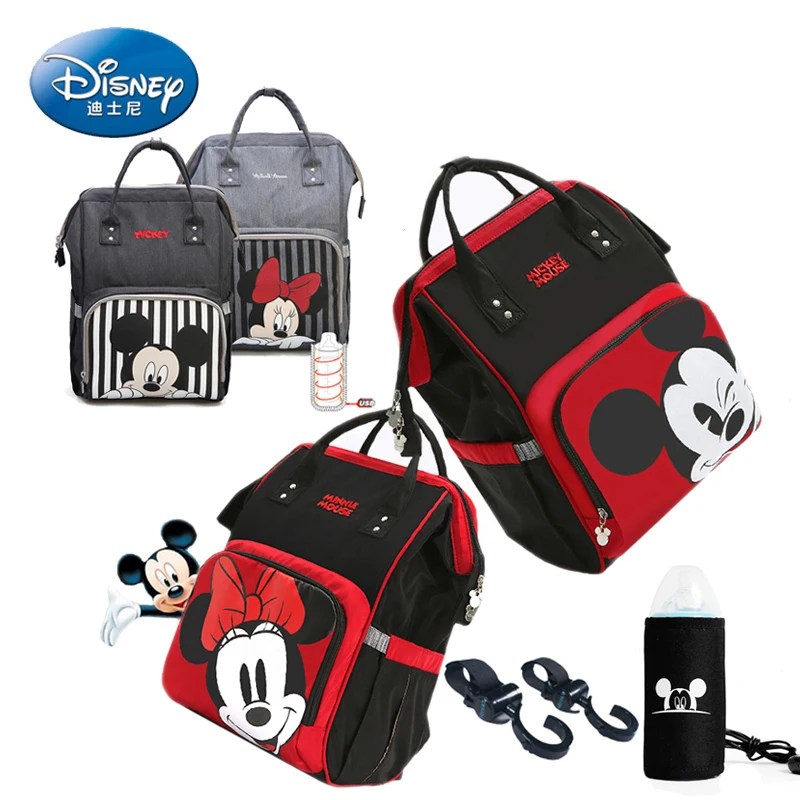 Сумка для подгузников Disney вместительный рюкзак мам дорожная Женская сумочка с USB