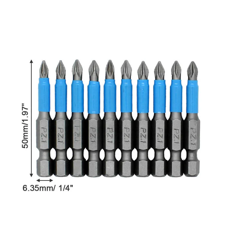 Лучшие продажи продуктов PH2 стали с одной головкой шестигранный хвостовик противоскользящие магнитные крестовые отвертки биты 10 шт. инструменты herramientas