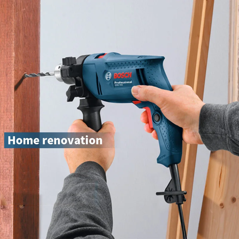 Bosch GSB550 Высококачественная электрическая дрель Бытовая Ударная дрель многофункциональная отвертка Электрический инструмент ручная дрель