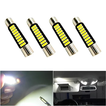 

4x Car Interior Lighting 9-SMD 28mm 29mm 31mm 6614 LED Replacement Bulbs Car Vanity Mirror Lights Sun Visor Fuse Light White 12V